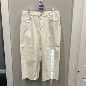 VERVET BY FLYING MONKEY White Flare Wide Leg Jeans